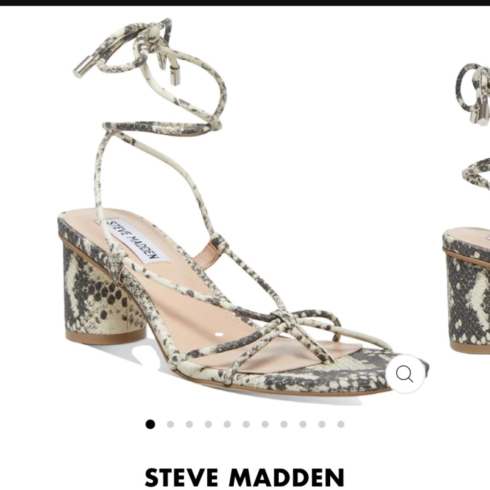 Brand new Steve Madden snake print wrap heels